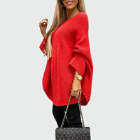 Cicy långärmad, stickad, löst sittande tröja