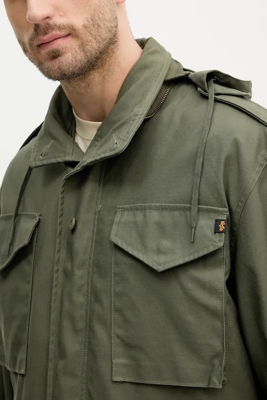 Grön jacka med dragkedja