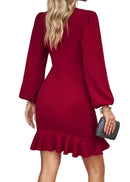 Emmy långärmad puffklänning