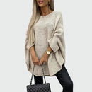 Cicy långärmad, stickad, löst sittande tröja