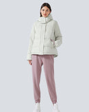 Allal jacka med dragkedja, knappar och fickor