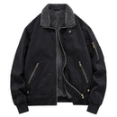 Enzo jacka i tvättad bomull med fleecefoder, vindtät