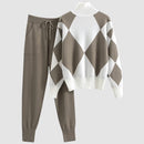 Briana brun och vit tvådelad kostym