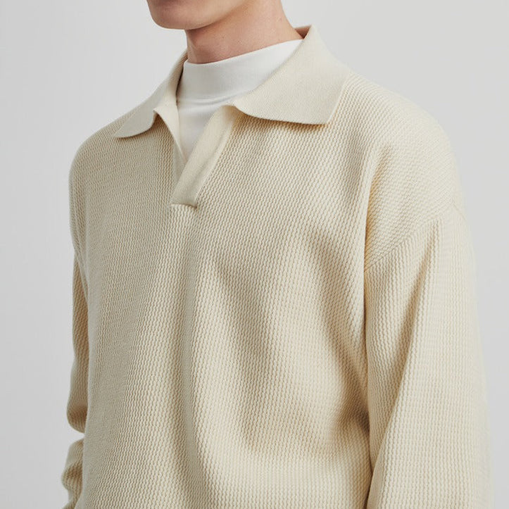 V-ringad tröja med trikå