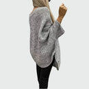 Cicy långärmad, stickad, löst sittande tröja