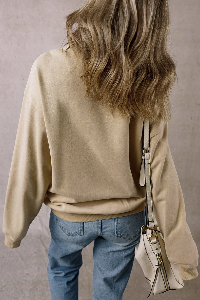 Loose long-sleeved sweater