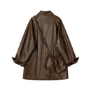 ANNA knappad kappa med väska i mitten