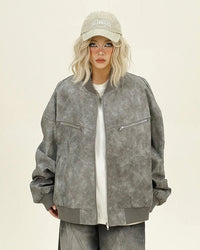 Zyaa-jacka med dragkedja och fickor