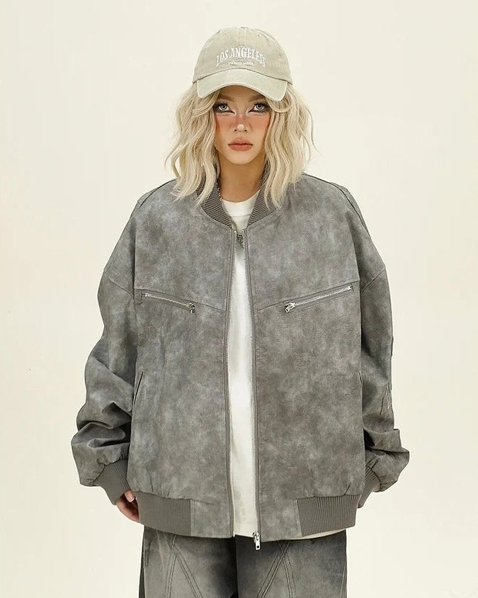 Zyaa-jacka med dragkedja och fickor