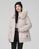 Bomullsvadderad kappa med huva