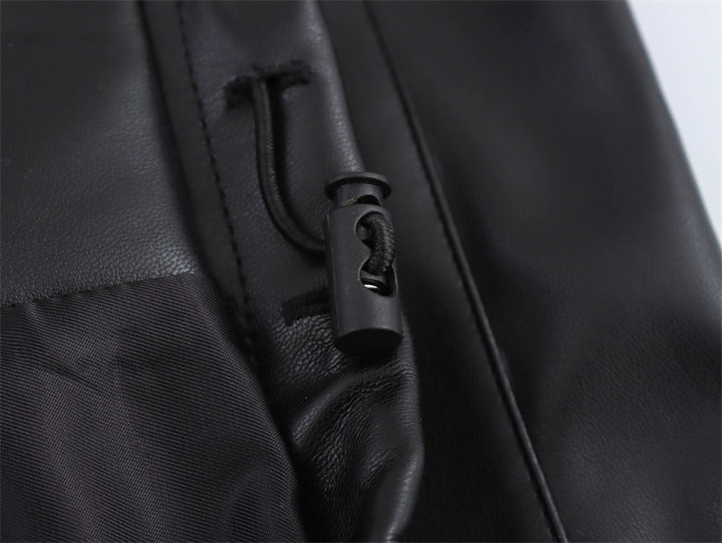 Vivi svart jacka med rund krage och enkel rad knappar