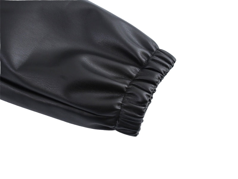 Vivi svart jacka med rund krage och enkel rad knappar