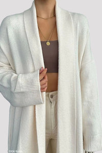 Tayya lång vit kofta