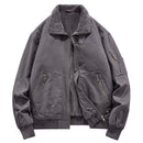 Enzo jacka i tvättad bomull med fleecefoder, vindtät