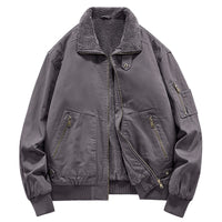 Enzo jacka i tvättad bomull med fleecefoder, vindtät