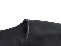 Vivi svart jacka med rund krage och enkel rad knappar