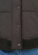 Elly chokladfärgad vinterjacka med dragkedja fram