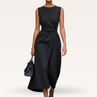 Alla ärmlös klänning, med bälte, med dragkedja baktill