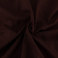 Tvådelat linneset, mörkbrunt, löst sittande, med utsvängda byxor