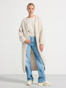 Varm och lätt, långärmad, knälång jacka