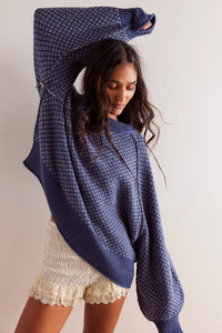 Höst- och vinterny Jacquard-rundhalströja