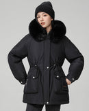 Bomullsvadderad kappa med huva