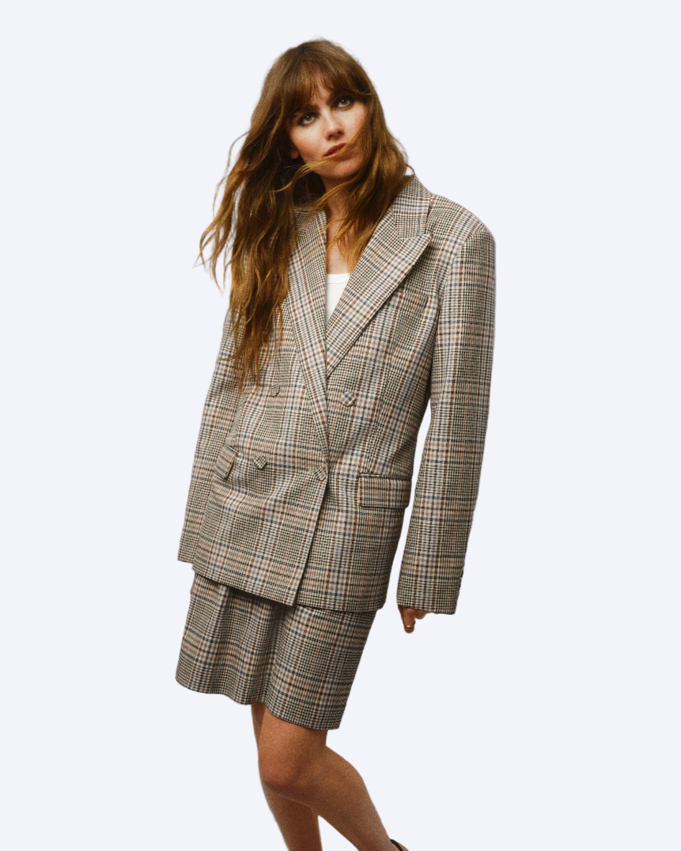 Knappad jacka med v-ringning