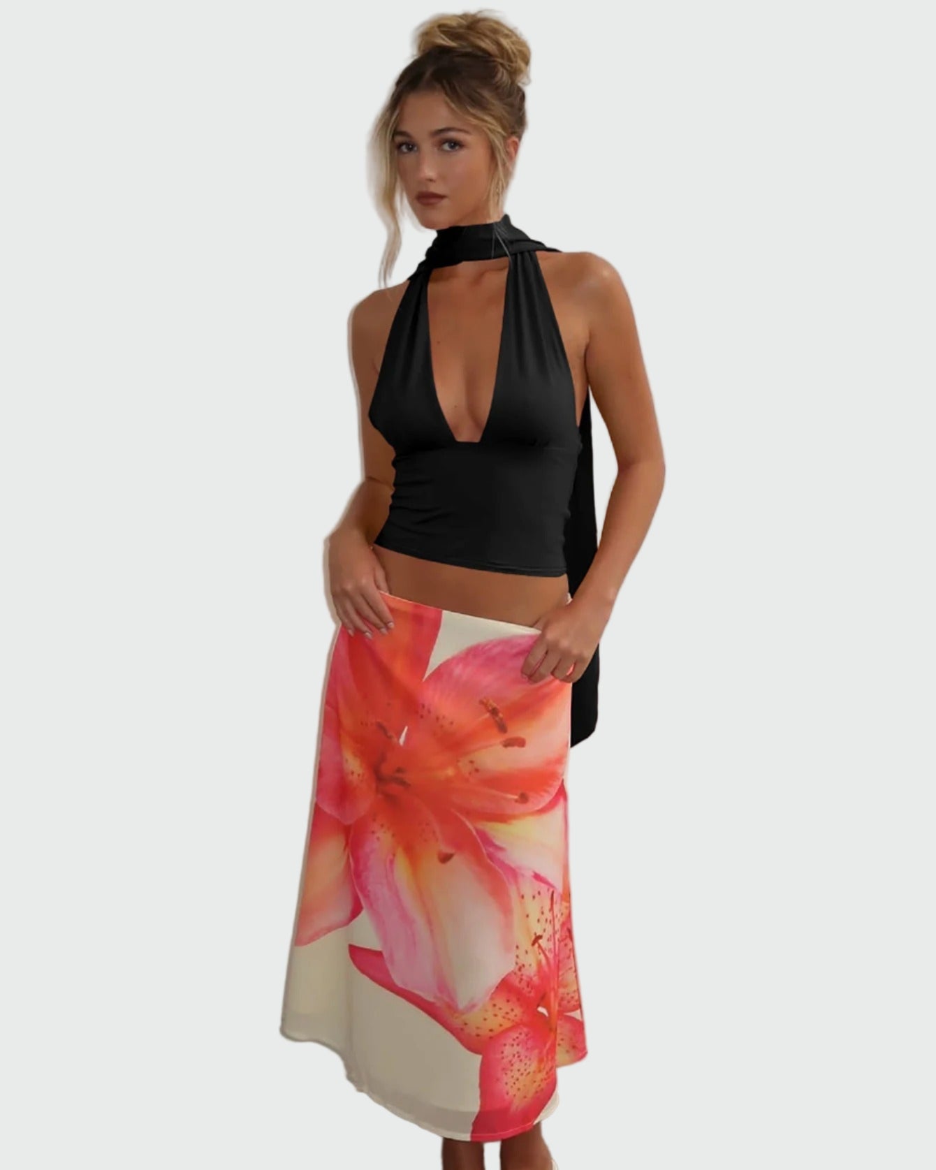 Ärmlös t-shirt med djup V-ringning från Verra