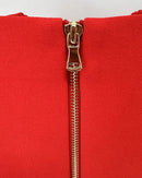 Röd Solenne-jacka med dragkedja och bara axlar