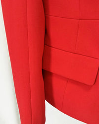 Röd Solenne-jacka med dragkedja och bara axlar