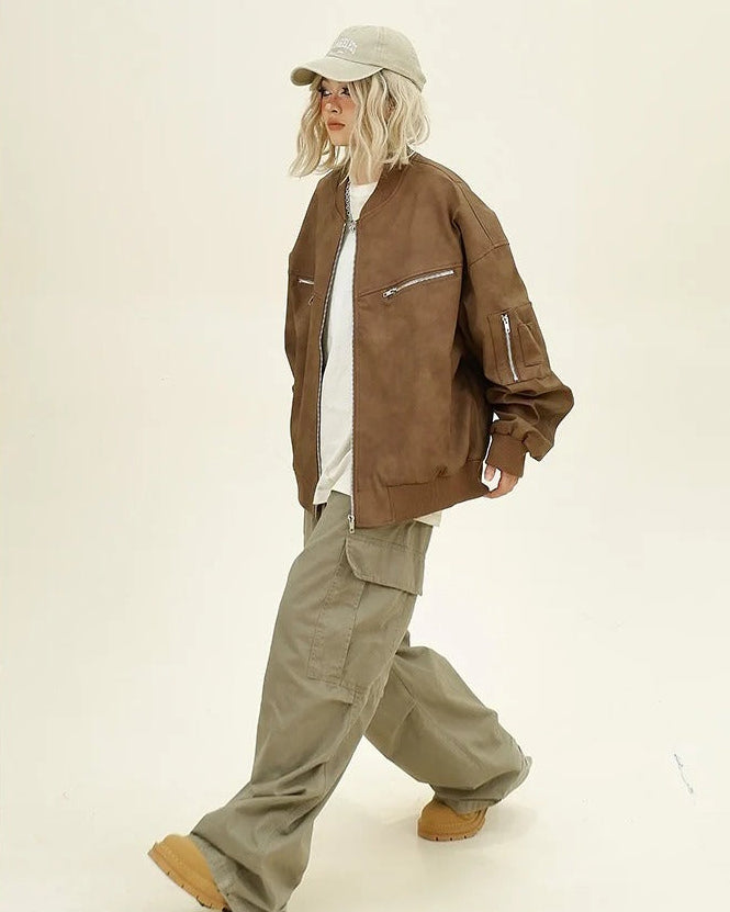 Zyaa-jacka med dragkedja och fickor