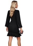 Emmy långärmad puffklänning