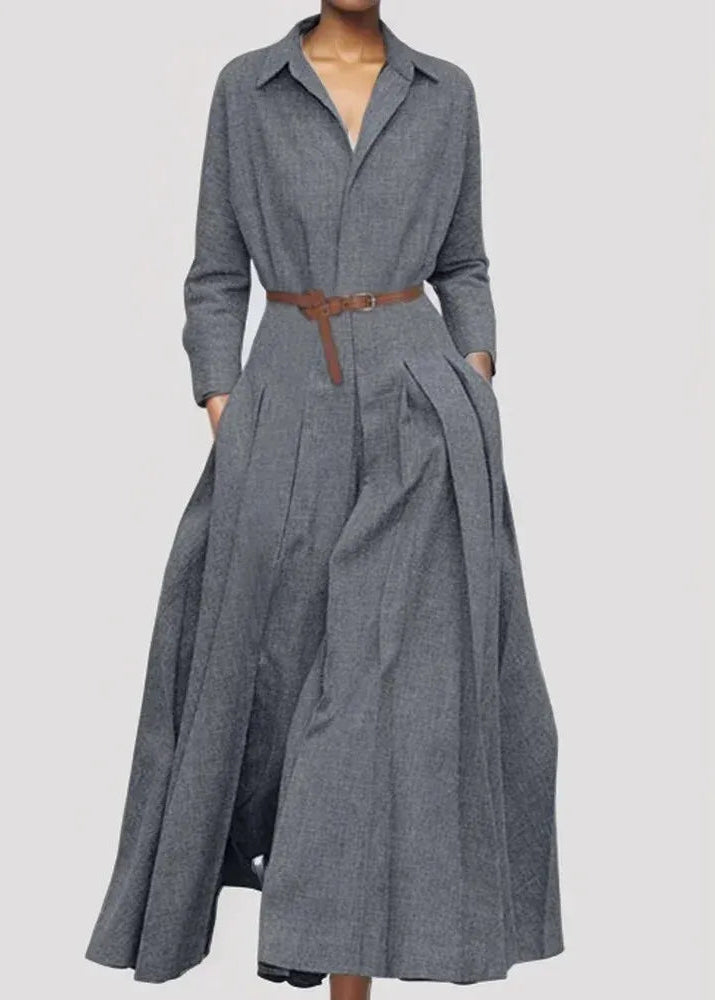 Vivy långklänning med skärp i midjan