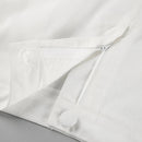 Vitt tvådelat set, lång linnekjol och ärmlös jacka