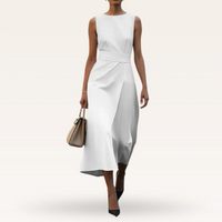 Alla ärmlös klänning, med bälte, med dragkedja baktill