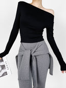 Alicee långärmad figurnära t-shirt