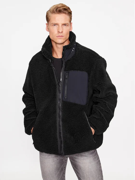 Svart blus med dragkedja från Robi