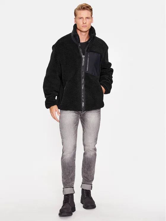 Svart blus med dragkedja från Robi