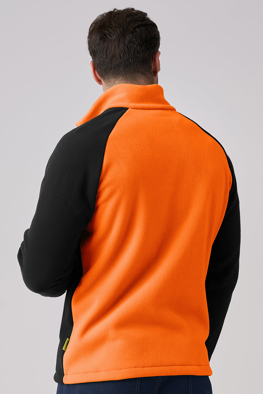 Matteo orange tröja med dragkedja och fickor