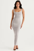 Smoke bodycon långklänning