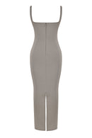 Smoke bodycon långklänning