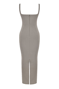 Smoke bodycon långklänning