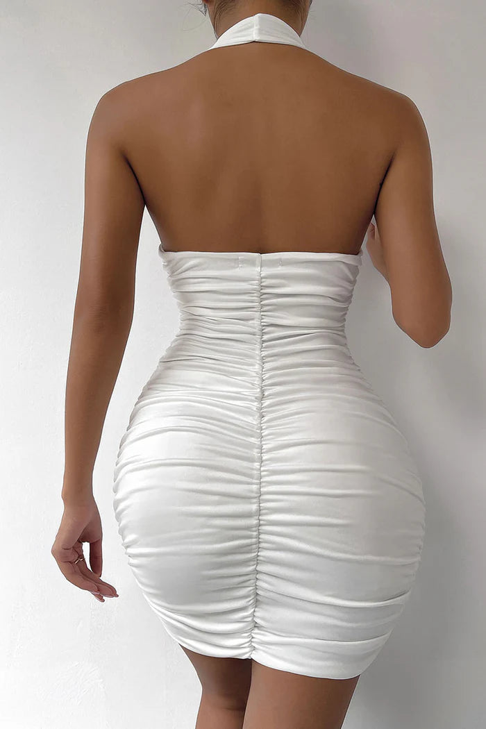 Eletra ärmlös bodycon miniklänning i vitt