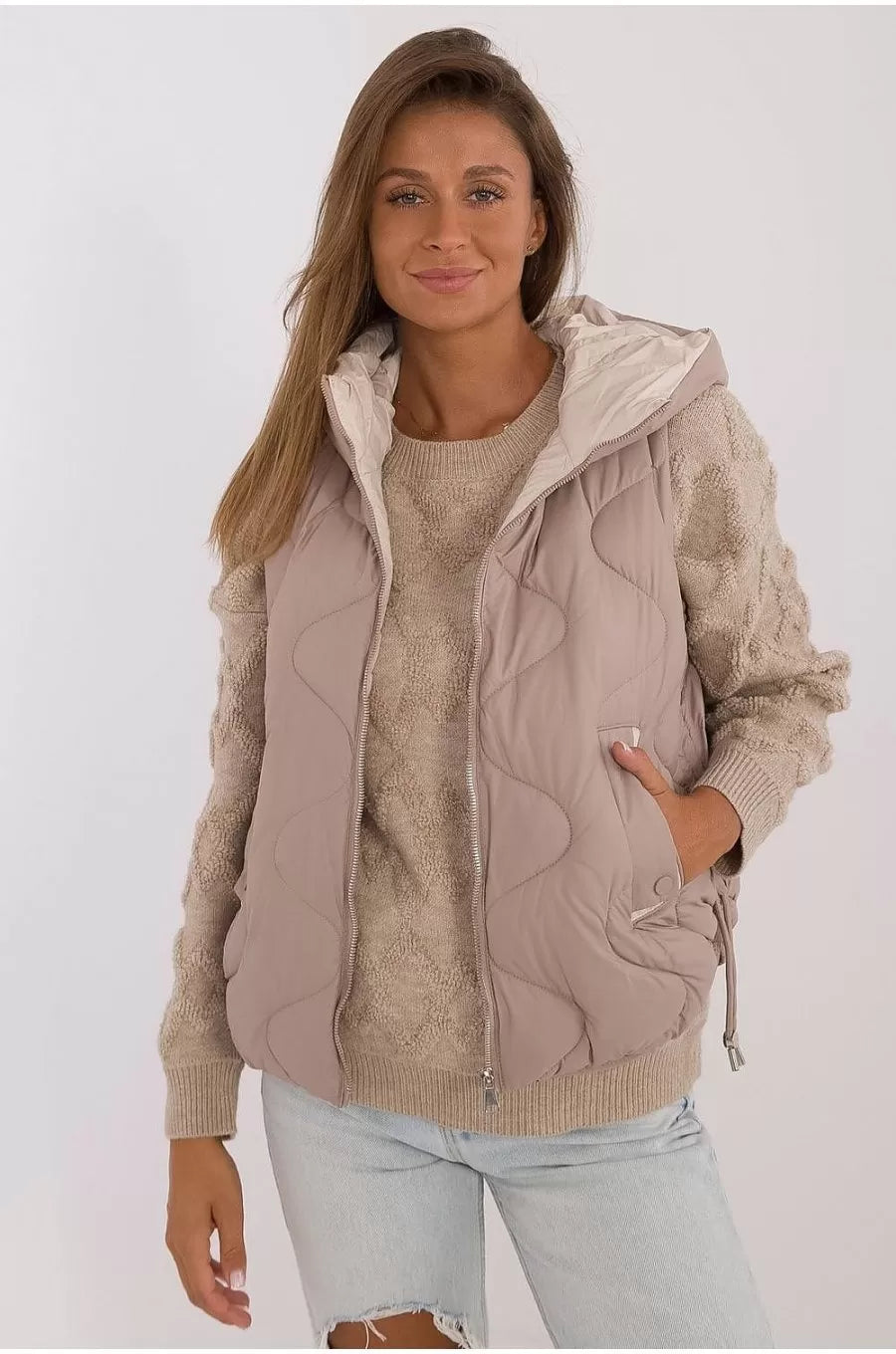 Livie snygg väst med huva