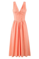 Sabella bow tie corset midi dress