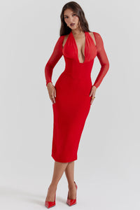 Long dress with tunn sleeves