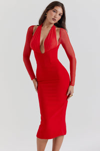Long dress with tunn sleeves