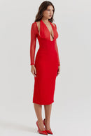 Long dress with tunn sleeves