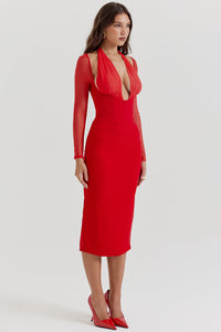 Long dress with tunn sleeves